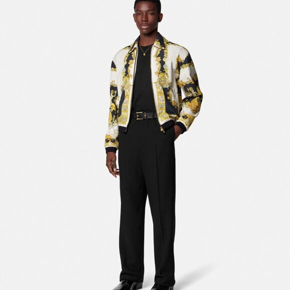 Versace Wool Blend Black Pant Sz 36 - Picture 2 of 4